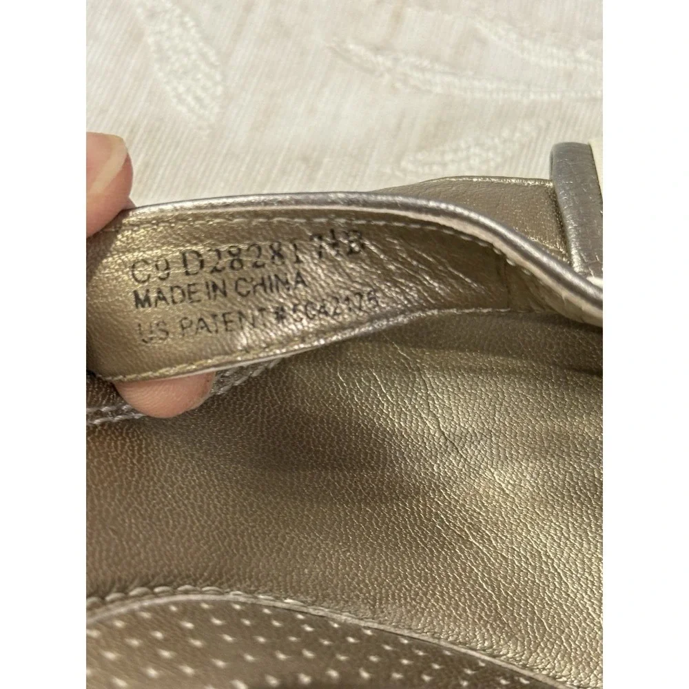 Cole Haan Women‎ Wedge Sandals Gold/ Silver/ Cream Wedge Women's Size 7.5